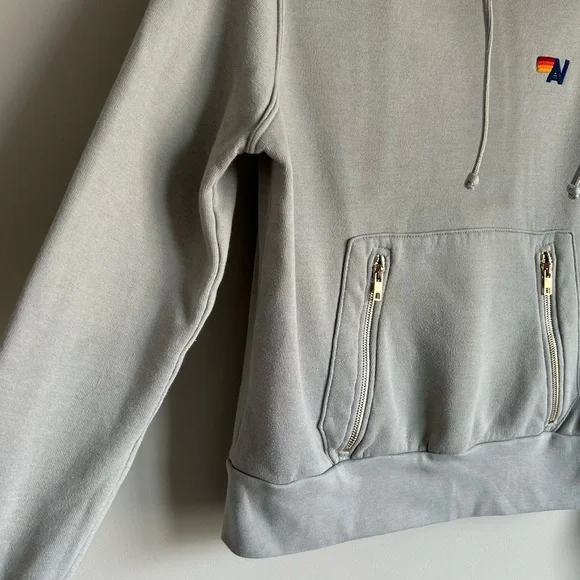Aviator Nation Ninja Hoodie Light Grey Womens XS - Picture 7 of 8